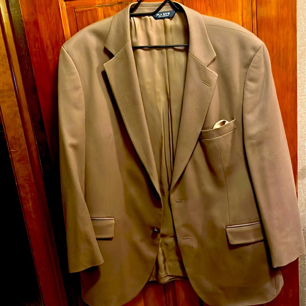 Joseph A Bank Brown Blazer Mens 46R. 90% Wool. 10% Cashmere.